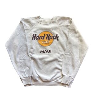 Vintage 80's Hard Rock Cafe Maui Hawaii Raglan Crewneck Size L